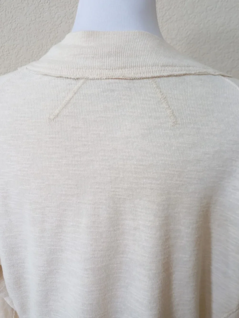Free People We the Free lightweight cream crewneck sweater